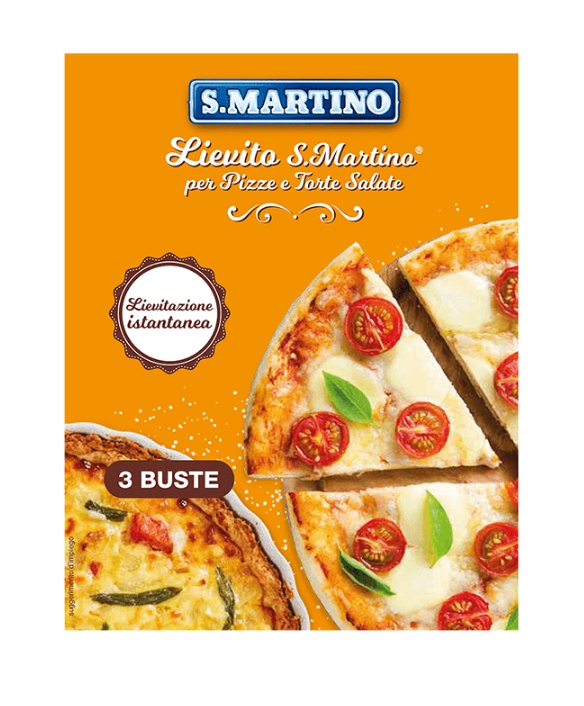 S. Martino Lievito per Pizze e Torte Salte 3 x 16g = 48g Trockenhefe für Pizzas und salzige Teige. Glutenfrei