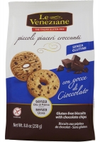 Le Veneziane piccoli piaceri croccanti con gocce di Cioccolato 250g Senza Glutine Se Backware Kekse mit Schokoladenflocken. Ohne Palml und Eier Glutenfrei