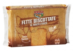 Tre Mulini Fette Biscottate al Malto d'orzo 320g Backware Zwieback mit Gerstenmalz ohne Palml.