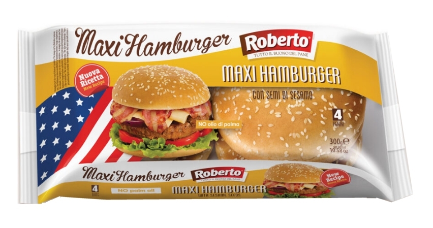 Pane per hamburger maxi con semi di sesamo - Roberto Industria Alimentare