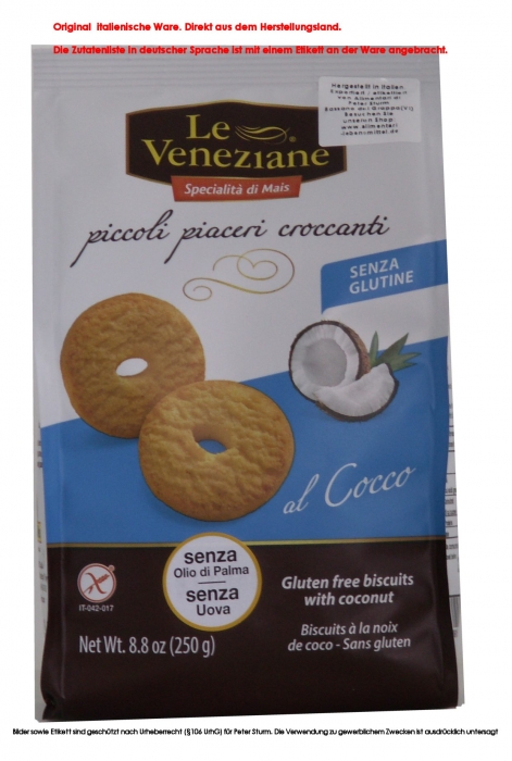 Le Veneziane Biscotti al Cocco 250g e - Alimentari di Peter Sturm